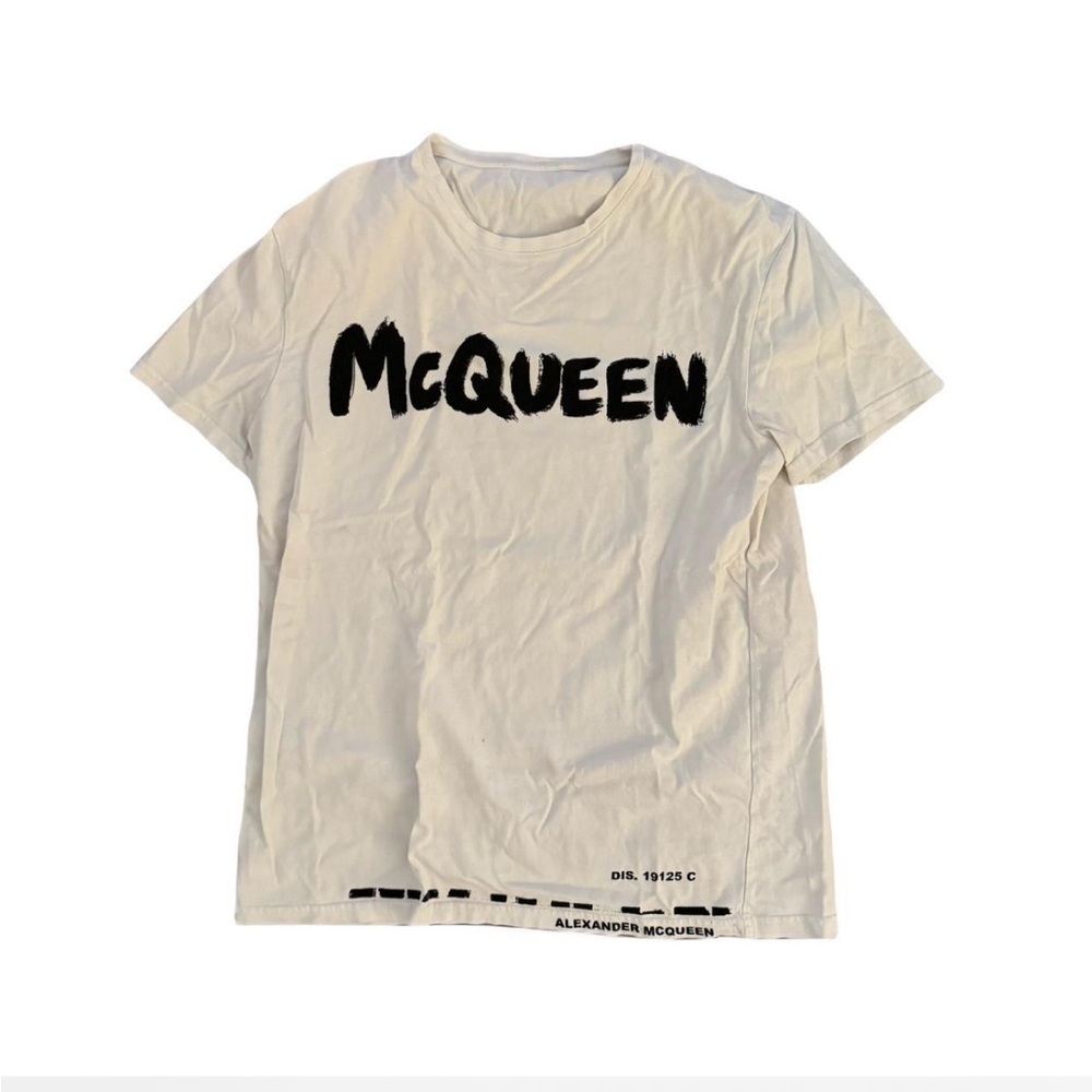 mcqueen white shirt with logo